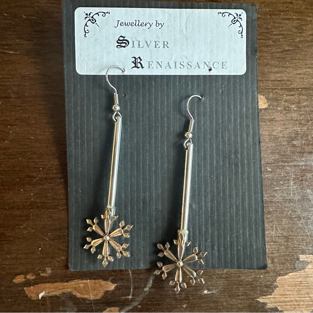 2”  Earrings made by my parents from Salvaged metal